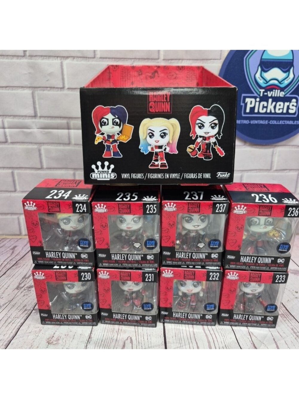 Funko Minis - DC Harley Quinn - Complete Set‎ Of 8 With Display Box - Sealed